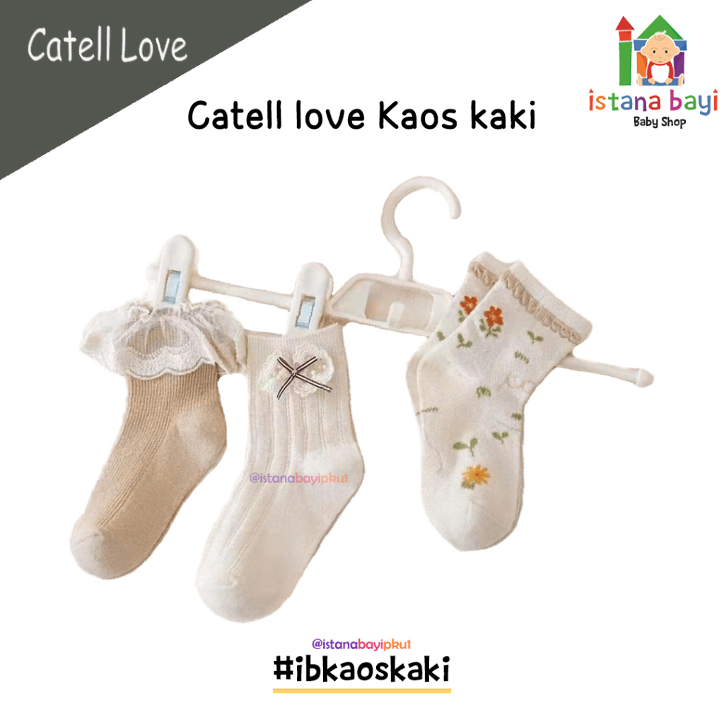 Catell Love Kaos Kaki Renda CL221275 / Kaos Kaki Renda Bayi-Korean baby socks