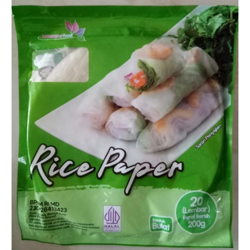 

Rice Paper javasuperfood bentuk bulat 20lembar (200gr)