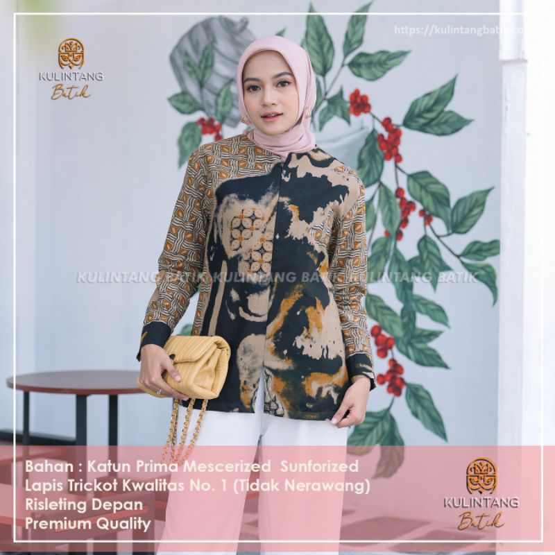BLOUSE BATIK WANITA KERJA KANTOR KATUN PREMIUM