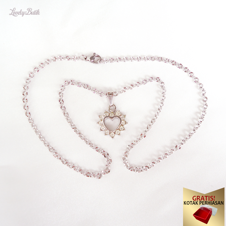 Kalung Titanium Wanita Anti Karat &amp; Luntur Korea Import Model Terbaru Vani4 GRATIS  KOTAK - Lovelybutik