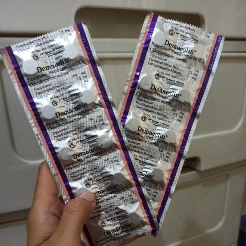 Demacolin strip isi 10 tablet demam flu batuk sakit kepala