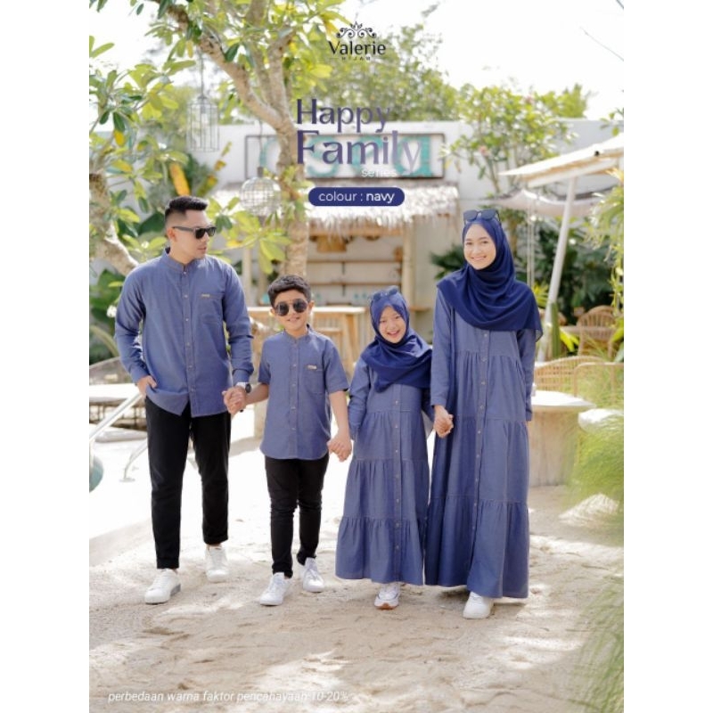 Sarimbit 2023 HAPPY FAMILY by Valerie Hijab Family Set Seragam Keluarga