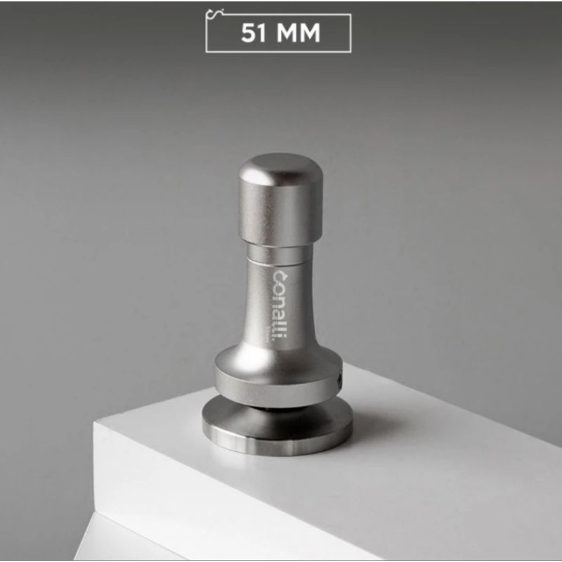 Tamper kopi Click Tamper 51Mm Silver Tamper Penekan Kopi