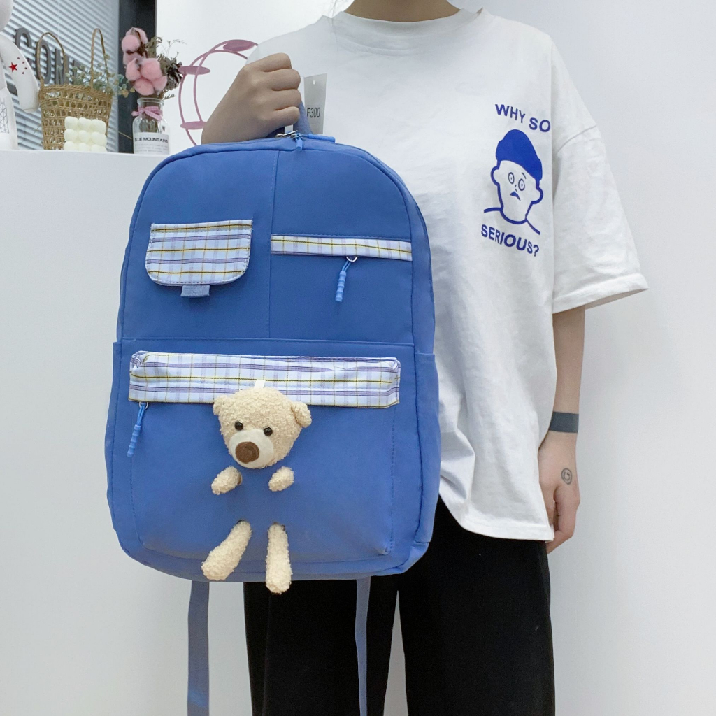 Tas Ransel Sekolah CLOUDS' LOVE F300 Backpack Remaja Muat Laptop 16inch Bahan Anti Air WATCHKITE WKOS