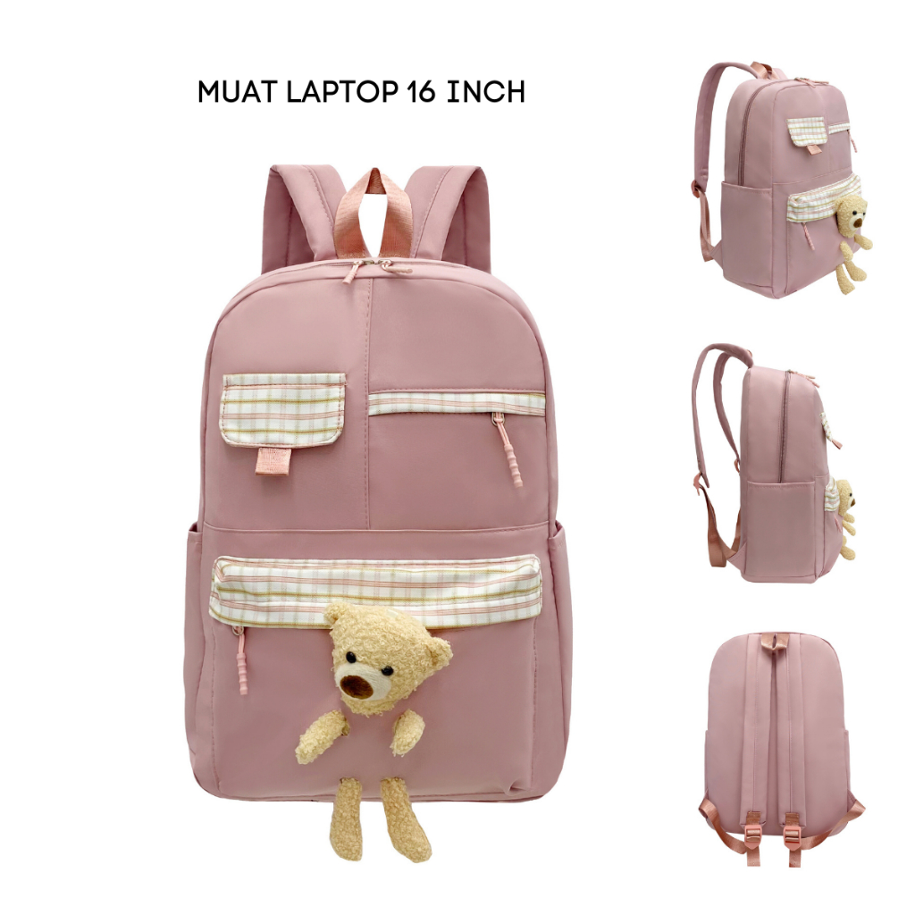 Tas Ransel Sekolah CLOUDS' LOVE F300 Backpack Remaja Muat Laptop 16inch Bahan Anti Air WATCHKITE WKOS