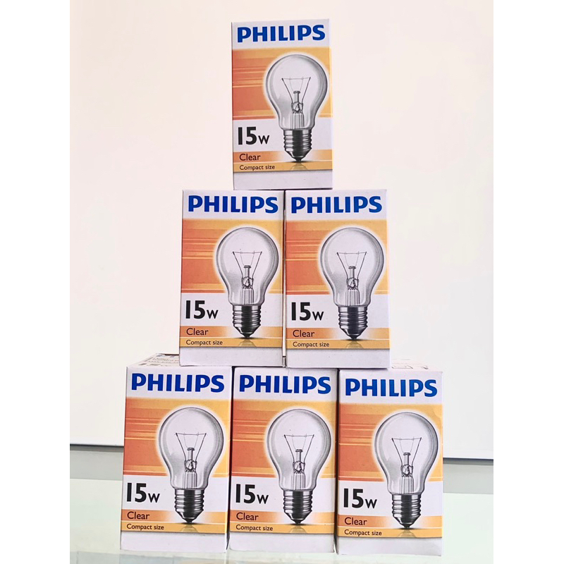lampu pijar philips 15w clear
