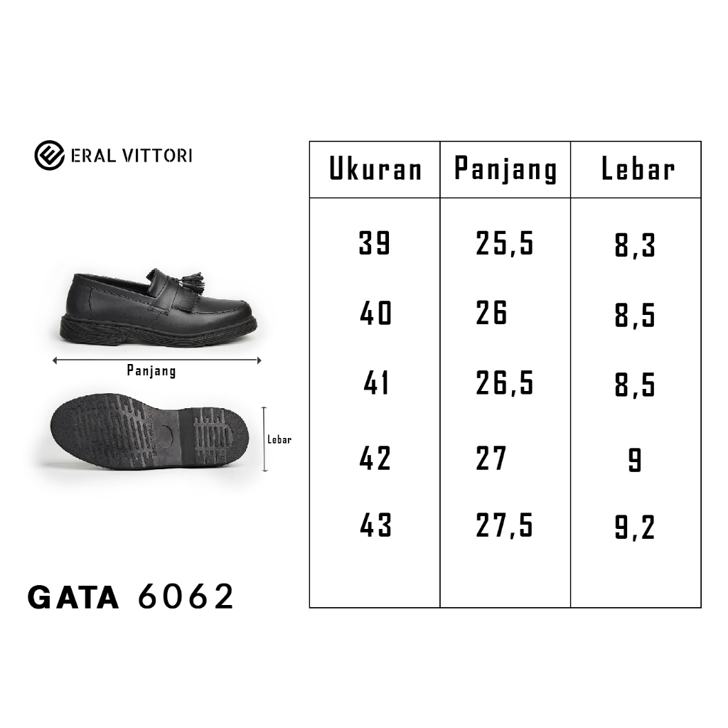 Eral Vittori - Gata 6062 Sepatu Pria Model Docmart Loafers