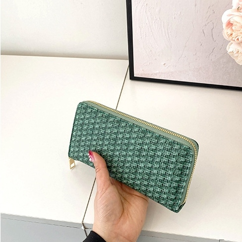 DOMPET PANJANG WANITA SANCERE WA743G3 IMPORT KULIT HIJAU RESLETING UANG KOIN KARTU PREMIUM BRANDED KOREA CEWEK TERBARU FASHION BATAM KEKINIAN MURAH LUCU SIMPLE