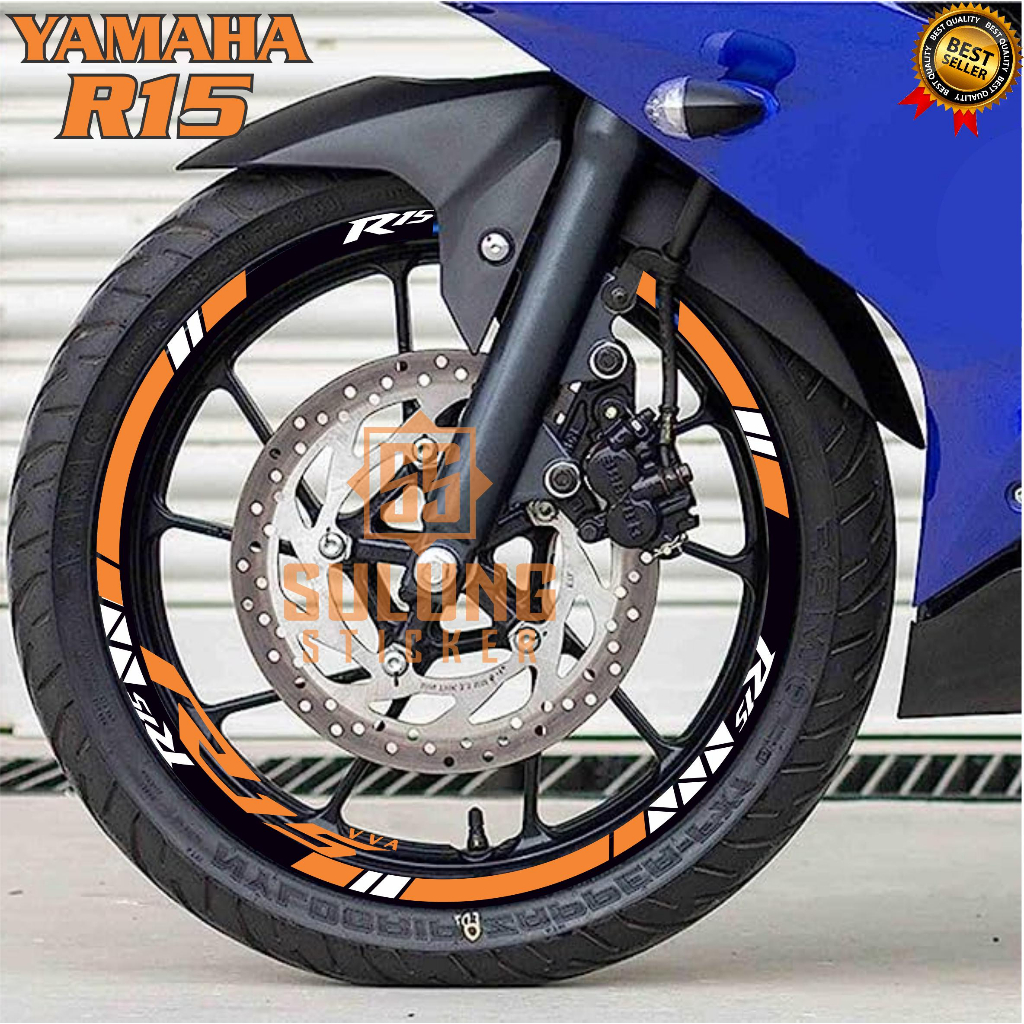 Stiker Velg Motor Yamaha R15 Cutting Sticker Lis Variasi Aksesoris Terbaru