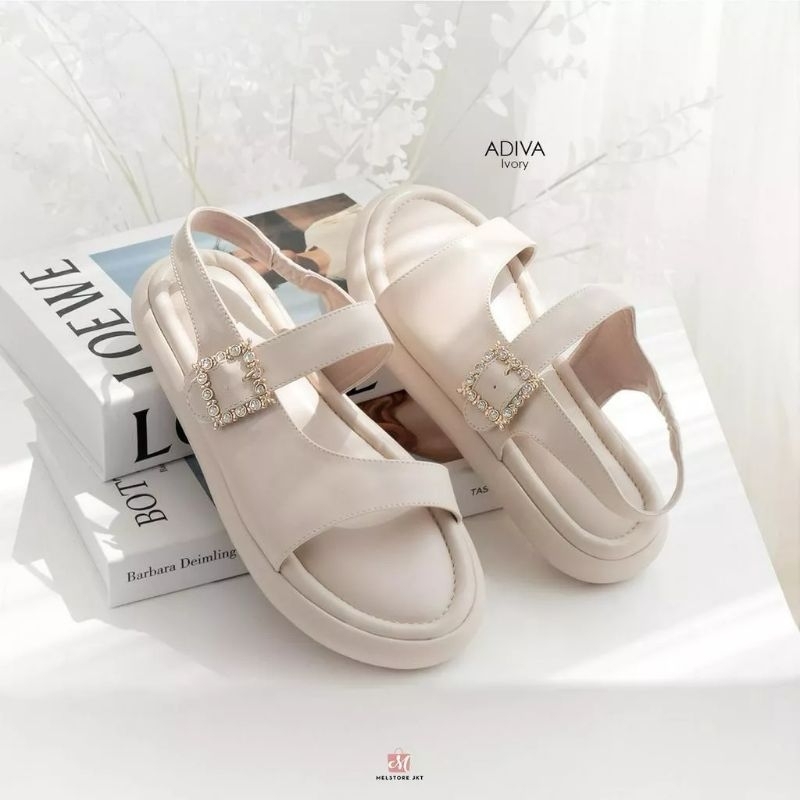 Damelia Melstore jkt official shop Sandal wanita flat Adiva DAMELIA MELSTORE JKT OFFICIAL SHOP