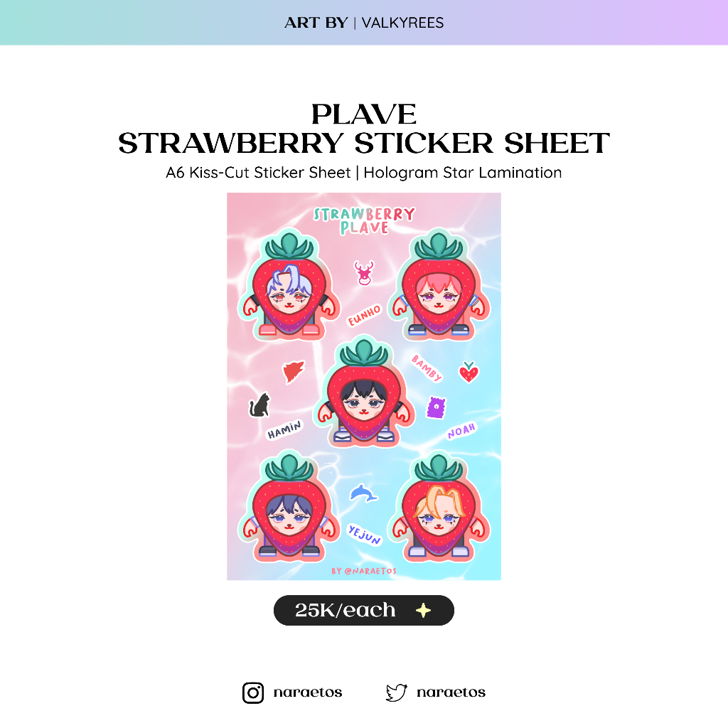

PLAVE Strawberry Sticker Sheet