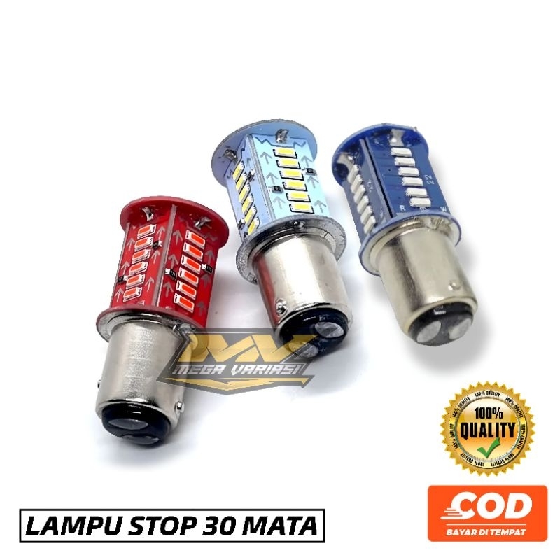 LAMPU STOP KEDIP BOHLAM REM 30 MATA KEDIP LAMPU LED STOP KEDIP COCOK UNTUK SEMUA JENIS MOTOR MIO BEAT SCOOPY FINO GENIO NMAX PCX AEROX VARIO DLL