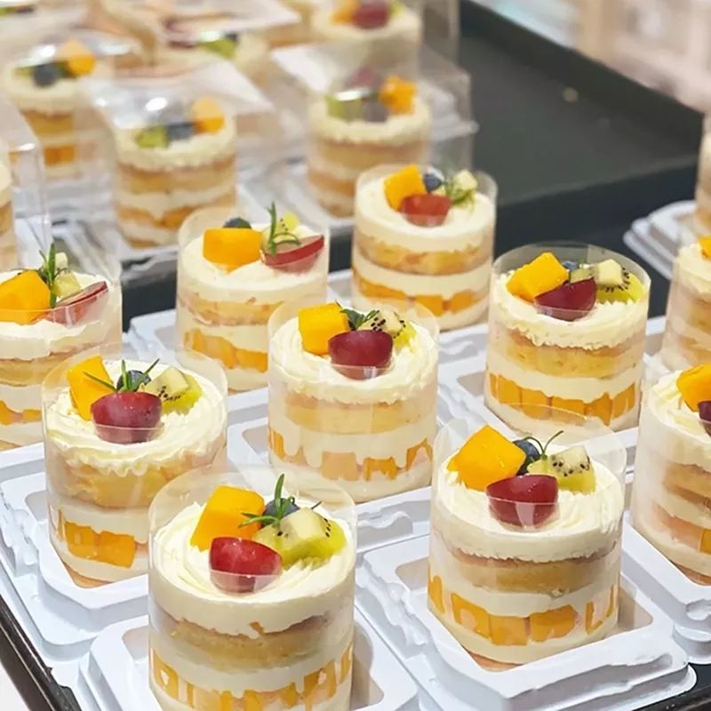 10pcs PREMIUM tray mika kue tart box dus mika kotak cake kue potong sl