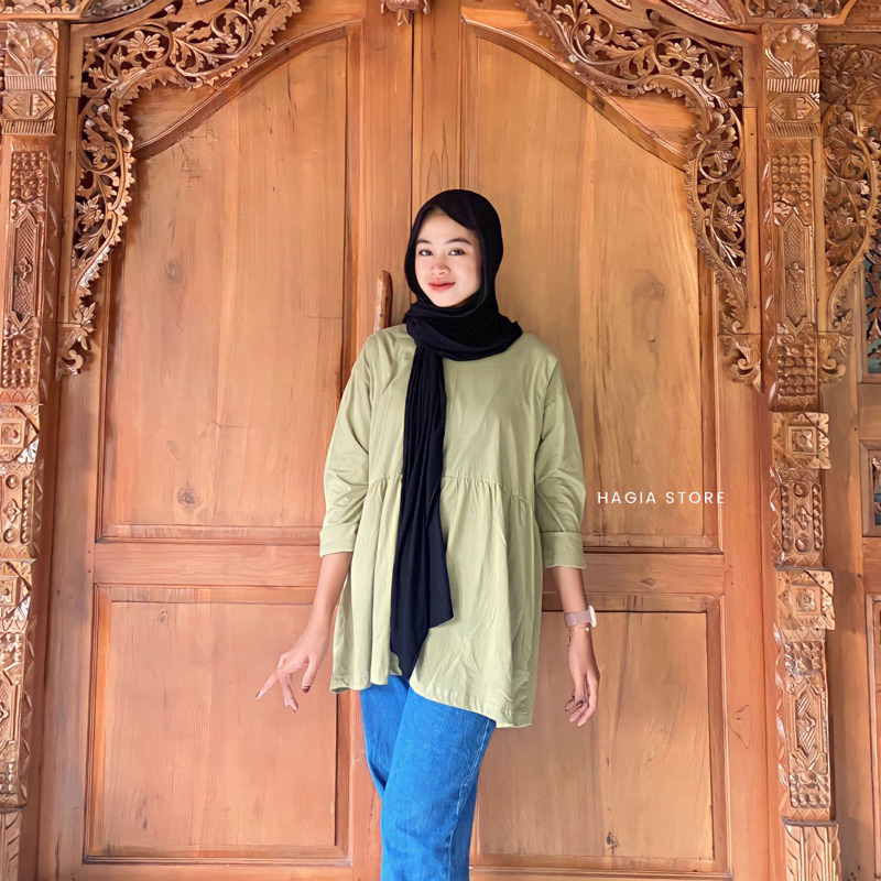 Buna Blouse busui by hagia | blouse bahan super nyaman bisa untuk busui dan wudhu friendly