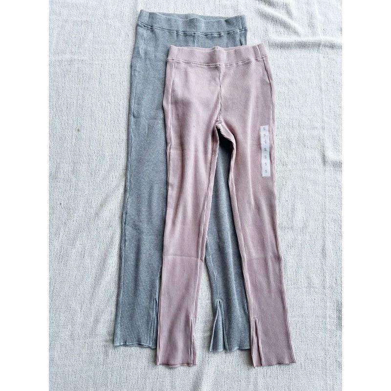 Gu ribbed jegging pants