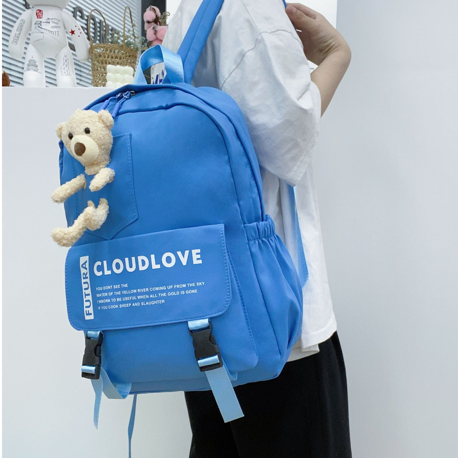 Tas Ransel Sekolah CLOUDS' LOVE 98095 Backpack Remaja Muat Laptop 16inch Bahan Anti Air WATCHKITE WKOS