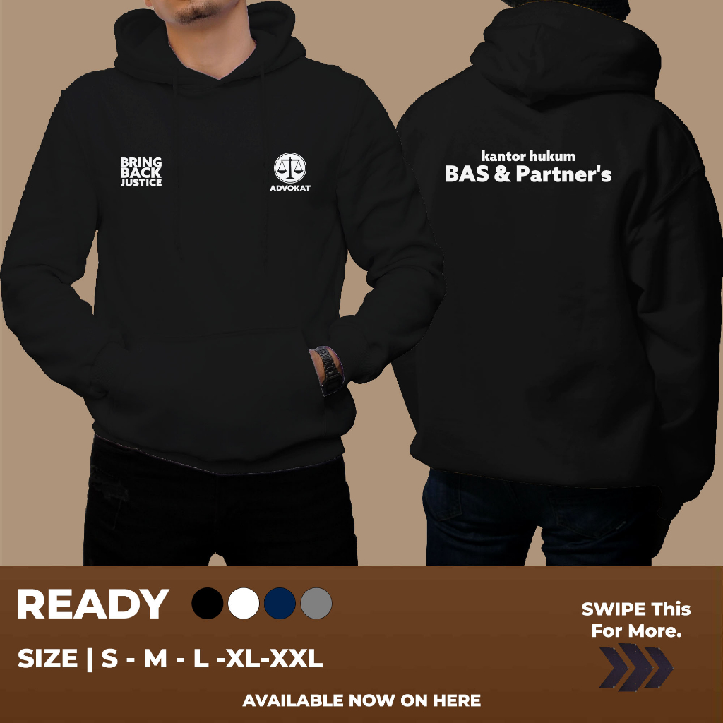 HOODIE Advokat Bring Back Justice Request Nama Kantor Hukum KEREN BANGET UNTUK PRIA