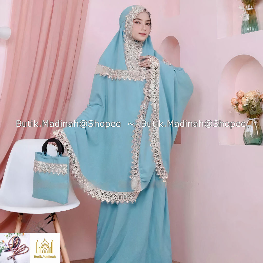 BUTIK.MADINAH MUKENA DEWASA NAMIRA FITRIA 2in1 KATUN IMPORT PREMIUM