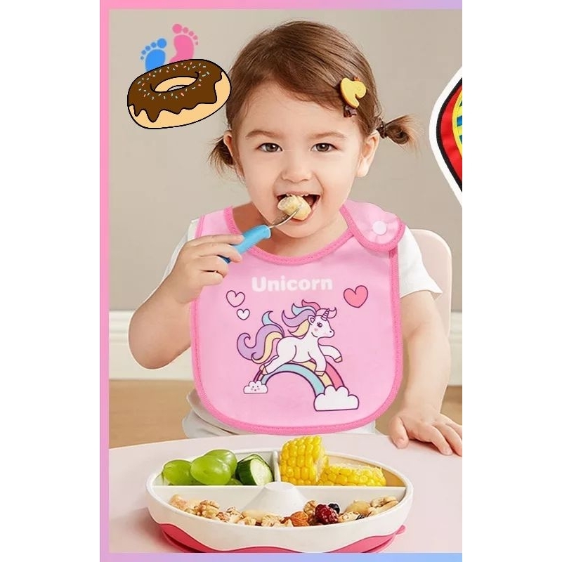 celemek makan bayi waterproof