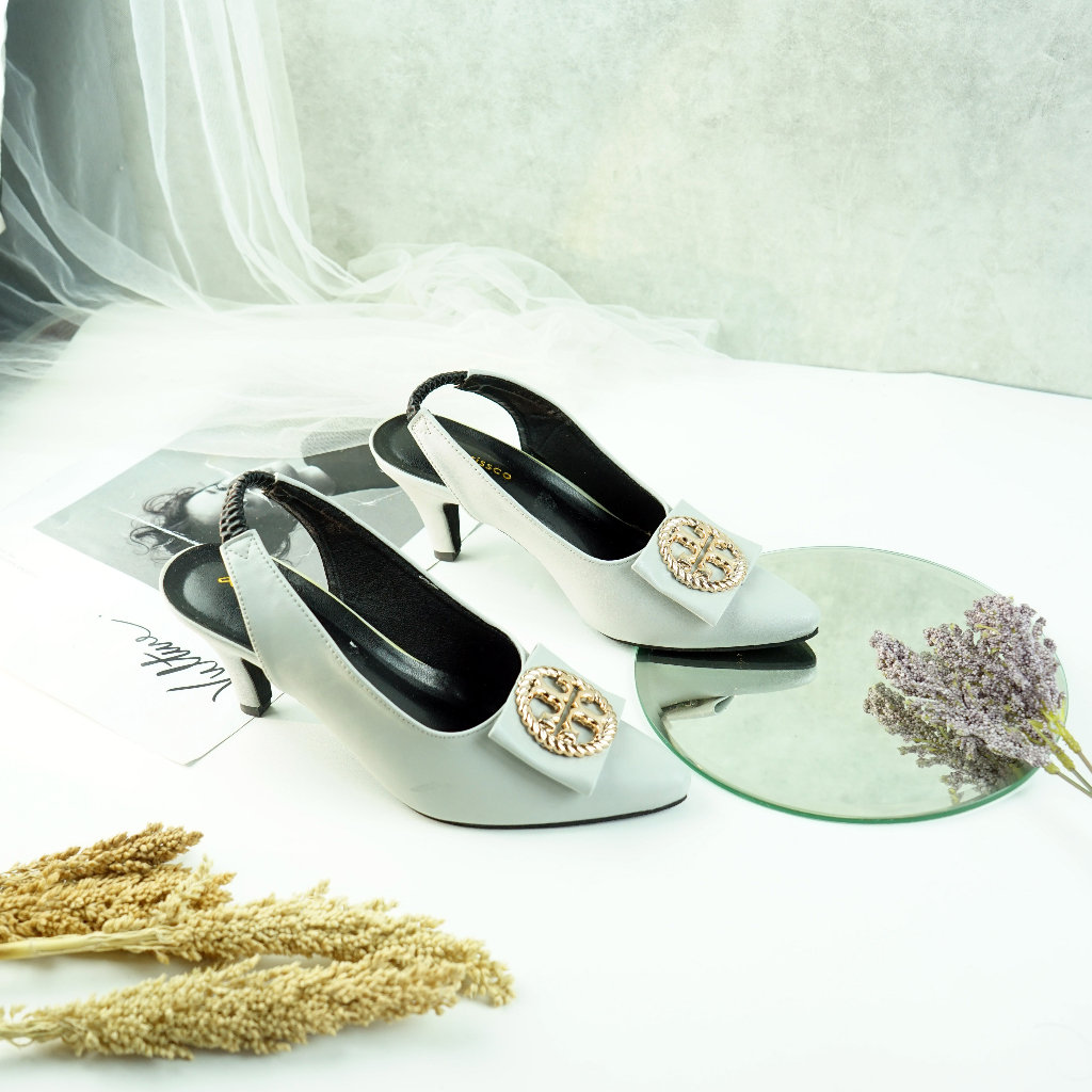 Sandal Heels Wanita Mules Tali Belakang BMT 21