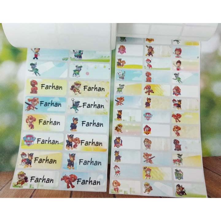 

Label Nama Import Waterproof PAW PATROL
