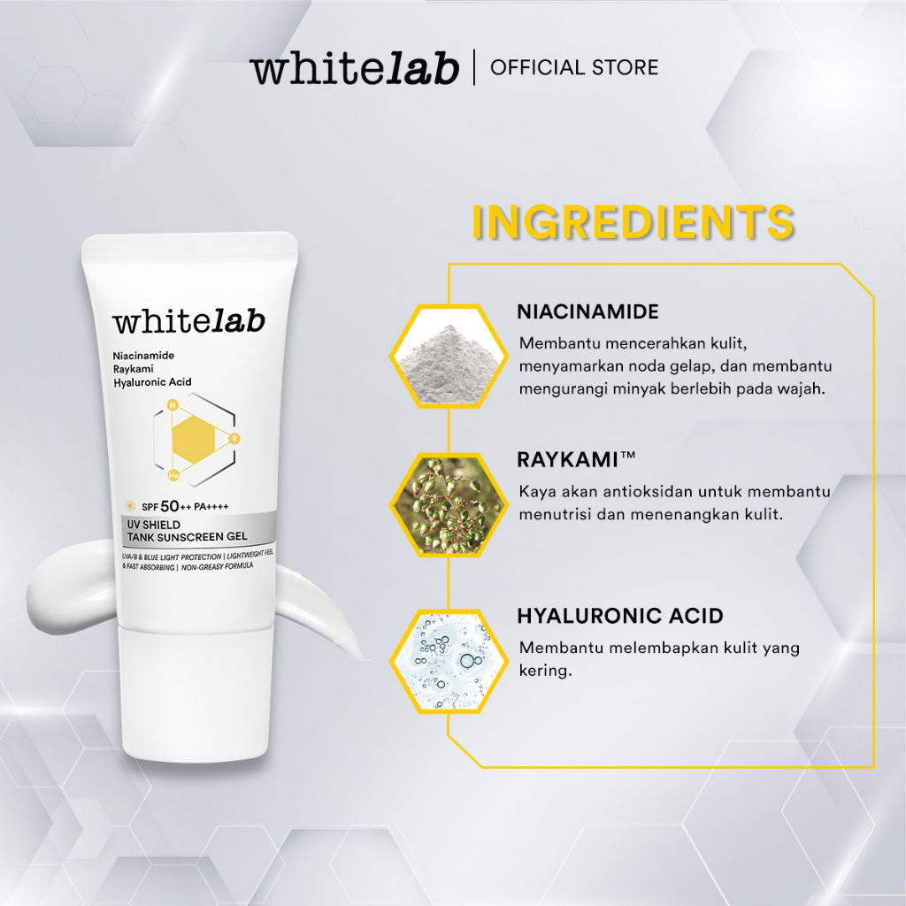 WHITELAB UV SHIELD TANK SUNSCREEN GEL SPF 50++PA++++