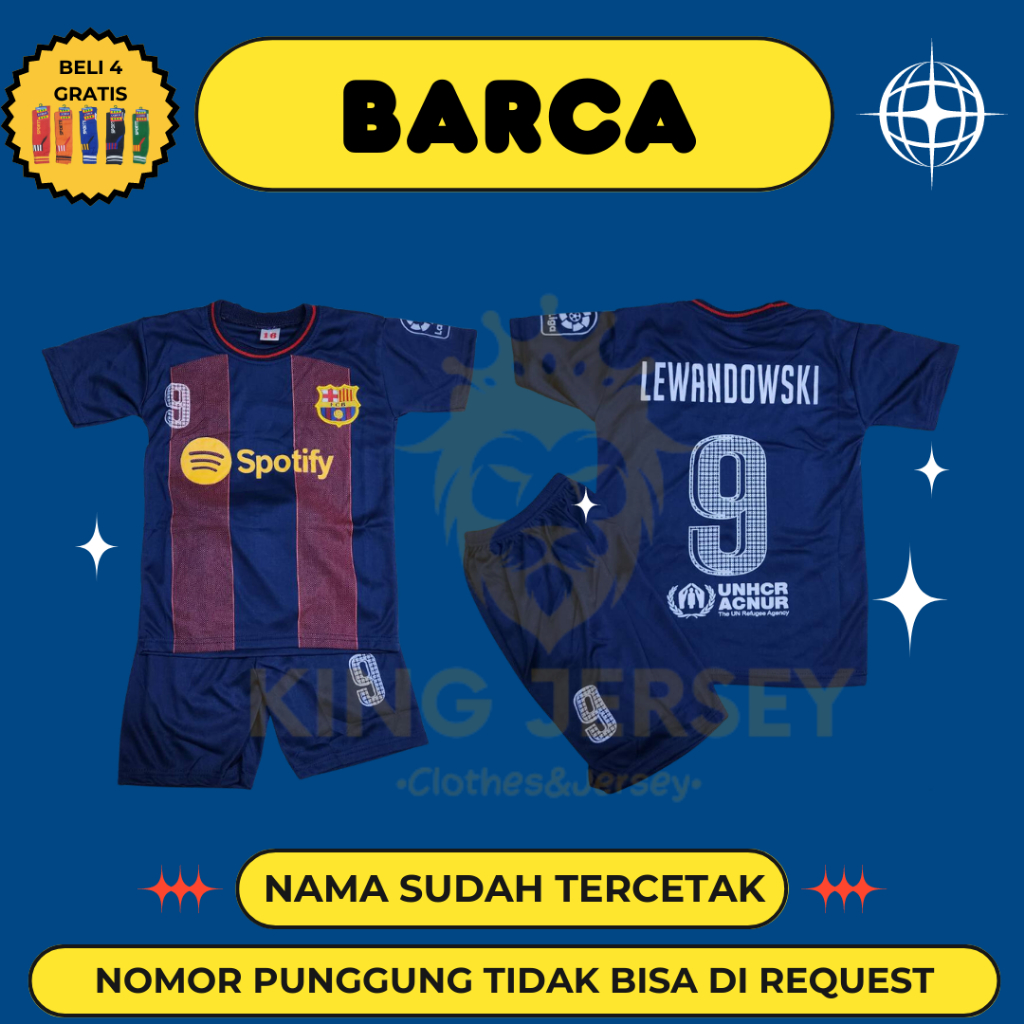 JERSEY ANAK BARCA (LEWANDOWSKI)