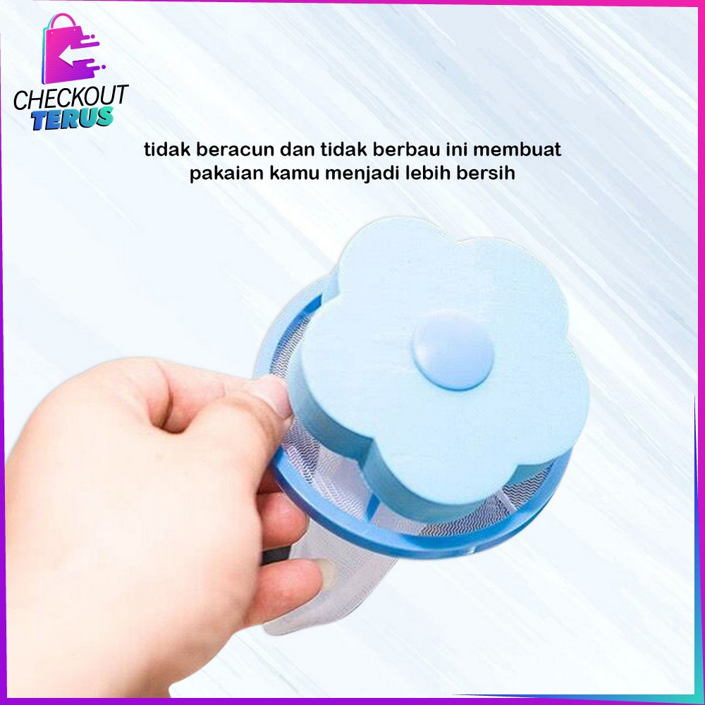 CT C857 Kantong Filter Mesin Cuci Motif Bunga Mesh Bag Filter Pembersih Pakaian Laundry Bag Kantong Jaring Laundry Penyaring Filter Kotoran