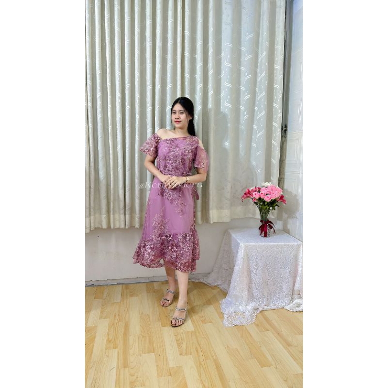 New Product Ken-279 Dress Pesta Kondangan Wisuda Bridesmaids Full Tulle Premium