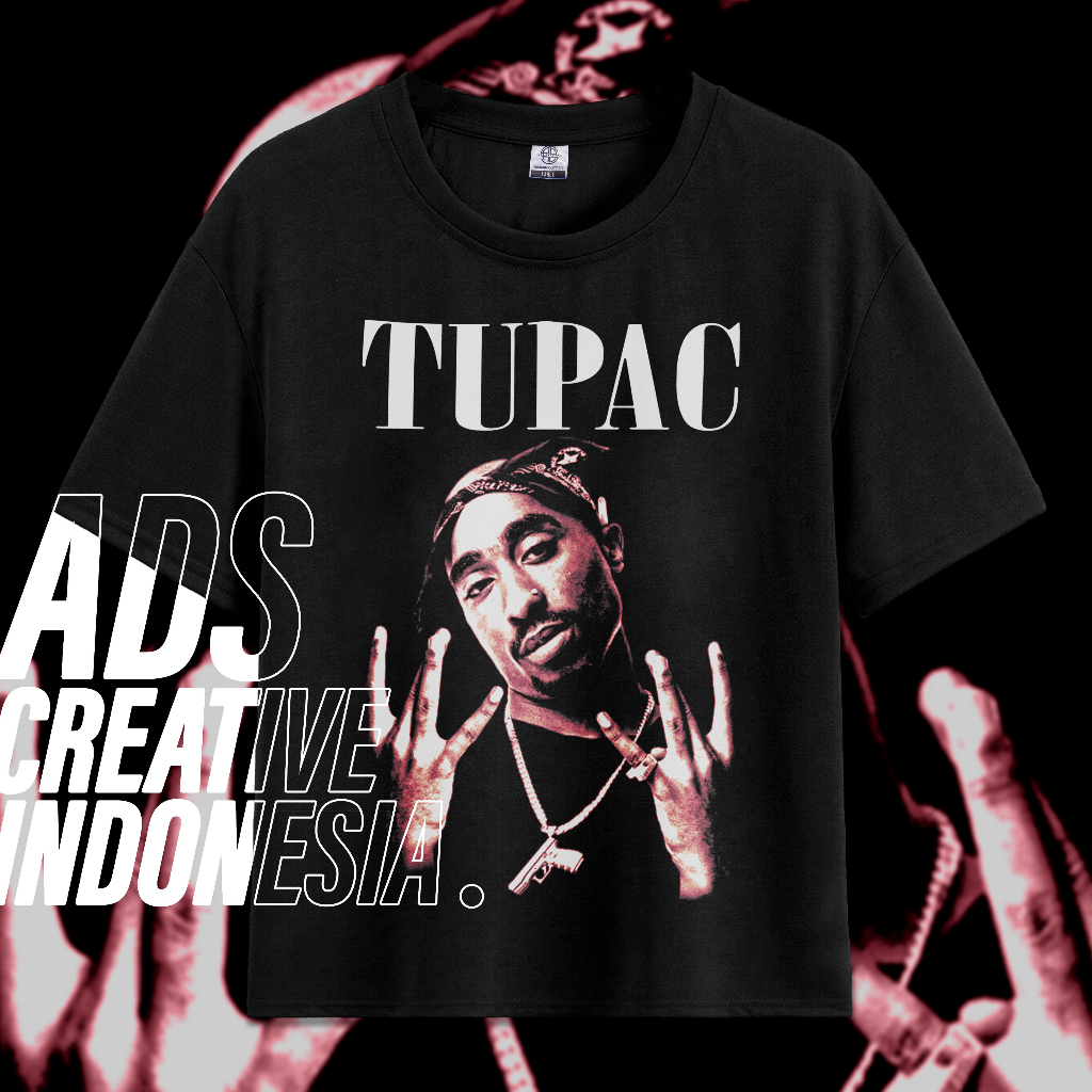 Kaos TUPAC SHAKUR l Tupac Shakur Bootleg Vintage Tshirt l Kaos Bootleg l Kaos Vintage l GOBELA105