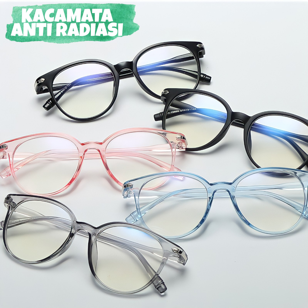 KACAMATA ANTI RADIASI / KACAMATA BLUERAY KOREA FASHION FREE BOX DAN LAP - SPRING STYLE