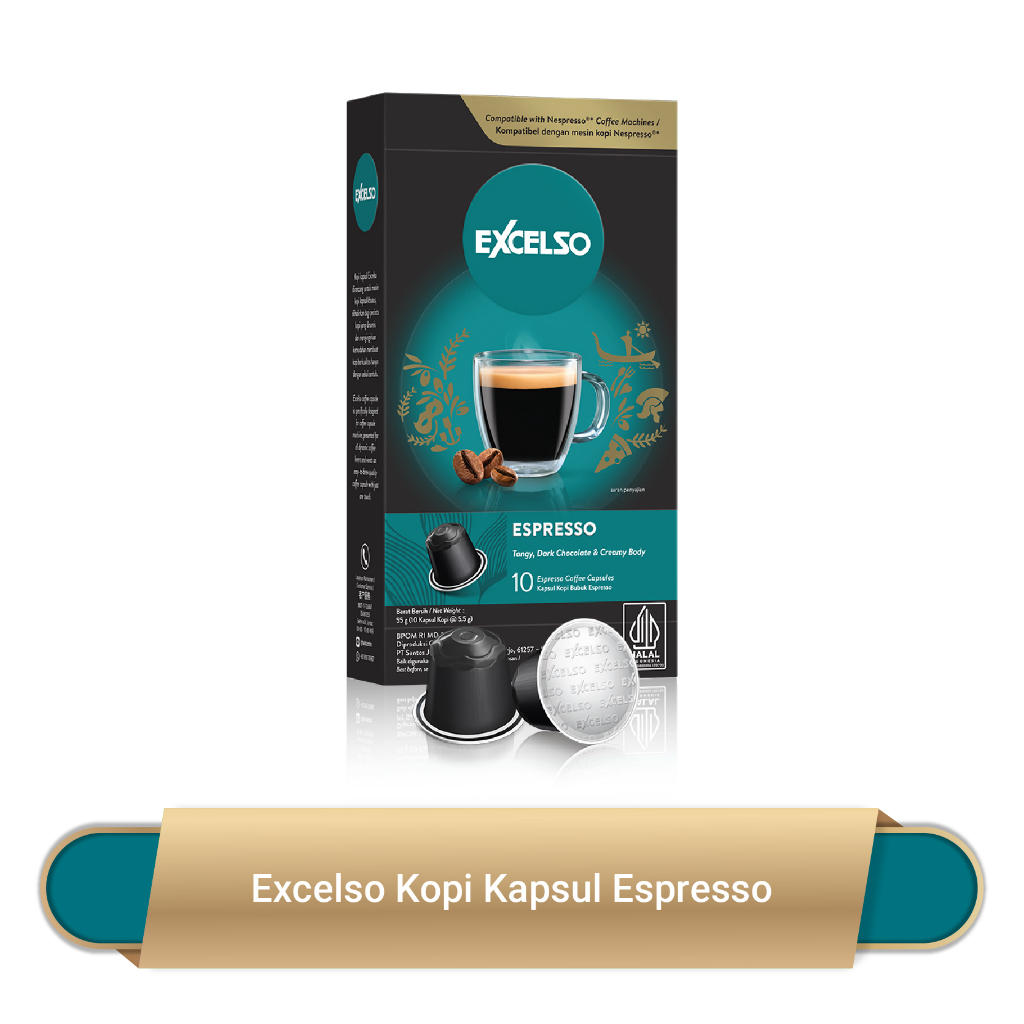 

Excelso Kopi Kapsul Espresso - Nespresso Compatible Coffee Capsule
