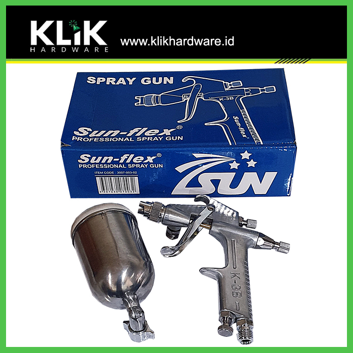 Sun-Flex Spray Gun K3 B Spit Duco K-3B Spet Cat Tabung Atas Semprotan Cat 200 ml