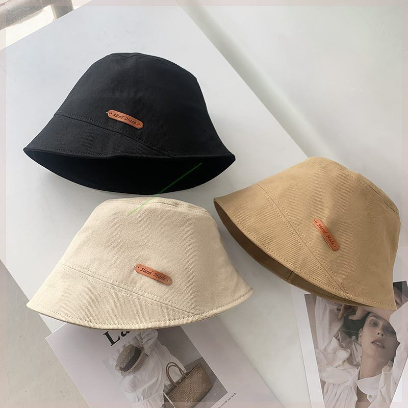 Caliloops Topi Bucket Hat Wanita Korea Premium Lebar Topi Pantai Osty