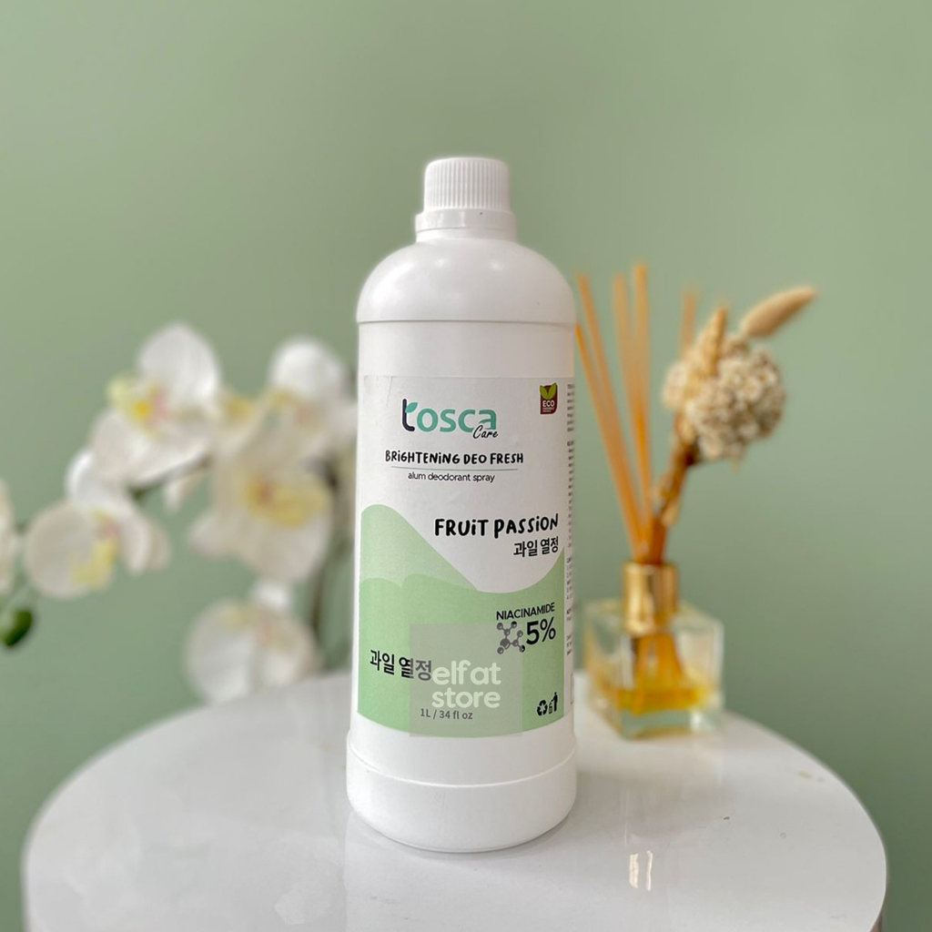 Deodorant Refill 1 Liter Tosca Deo Brightening With Niacinamide Mencerahkan dan Mencegah Bau Ketiak