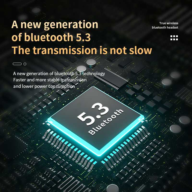 TWS Earphone Bluetooth 5.3 HIFI LED Type C 1200mAh Koneksi Bluetooth Anti Delay Spaker Berkualitas Tinggi