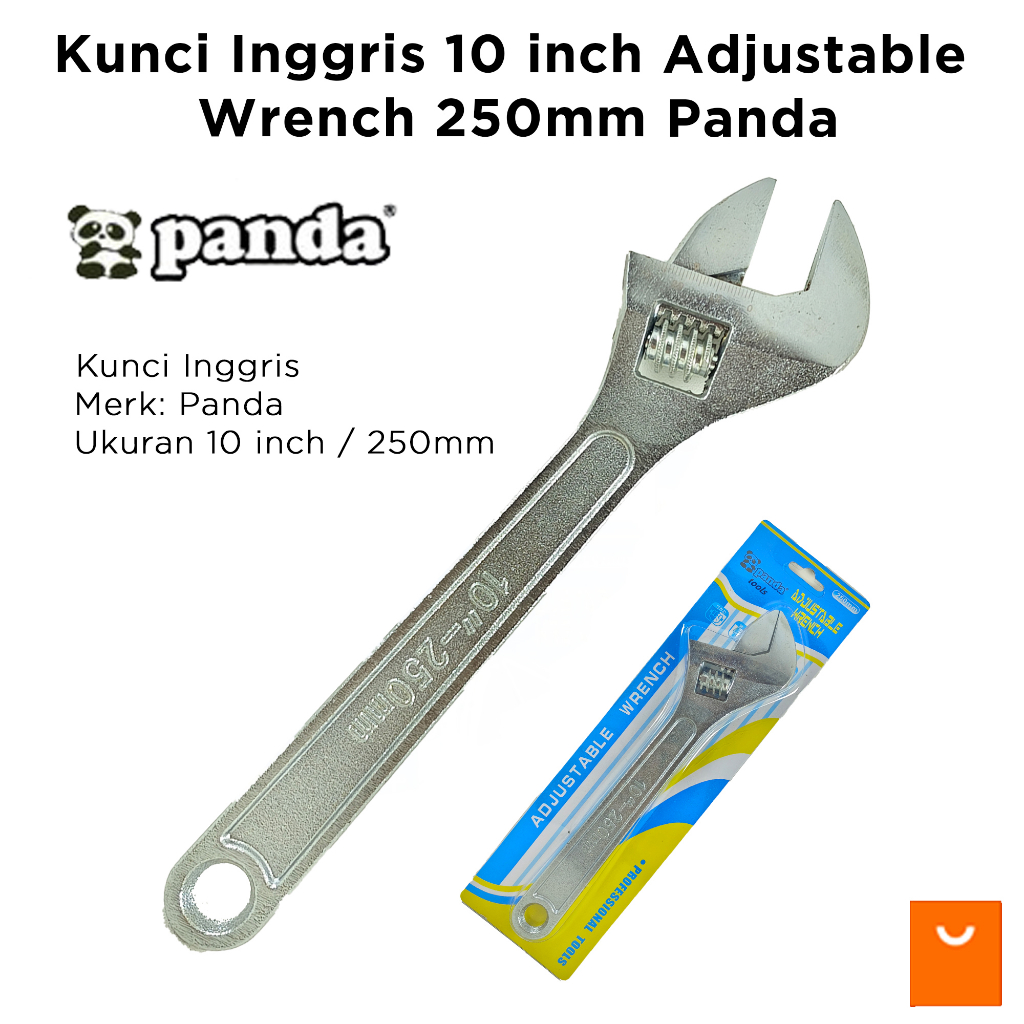 Kunci Inggris 8 inch Adjustable Wrench 200mm Panda