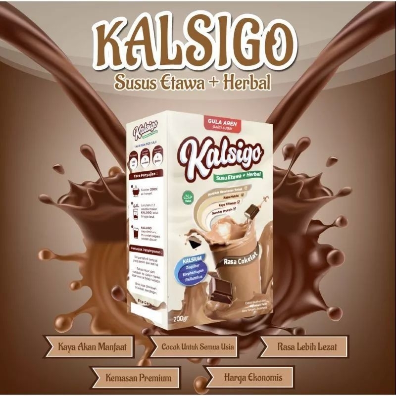

Kalsigo susu kambing etawa plus herbal/susu ka,bimg plus kayu manis daun kelor