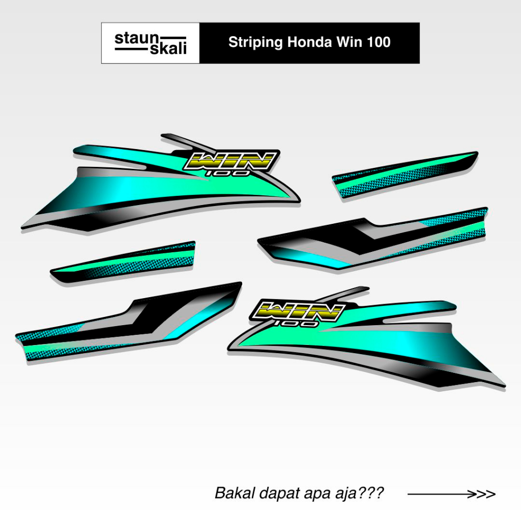 Striping Honda Win 100 Variasi (13) Original Ori Jepang Dinas Japan Custom TS Semi Trail Trill Desai