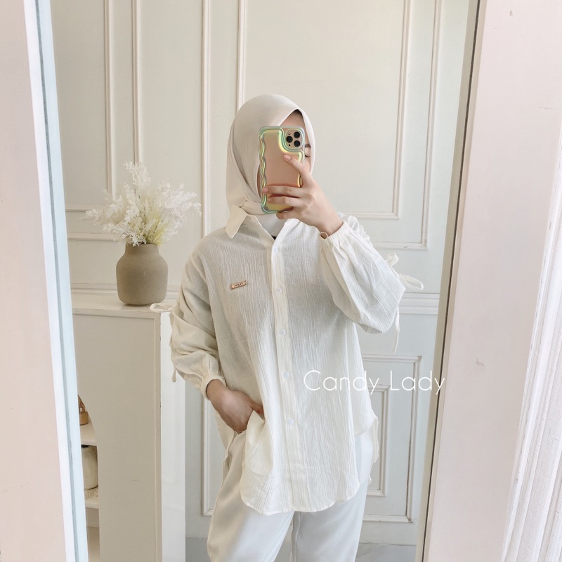 Arneli Oversize Blouse / Atasan Serut Wanita Terbaru