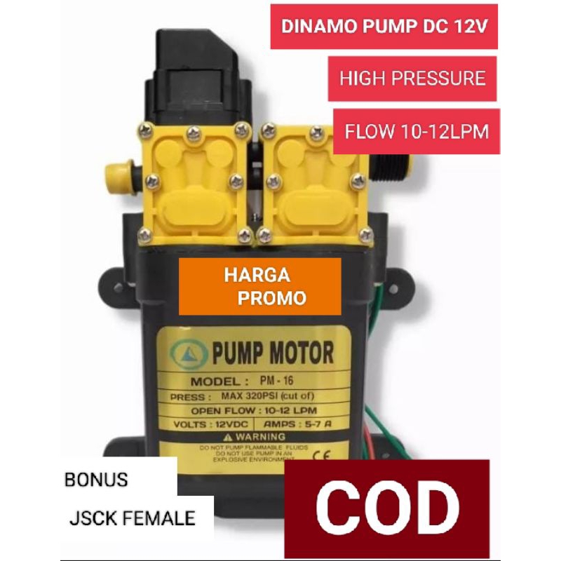 dinamo pompa dubel 12v 320psi 10Lpm/DC 12volt