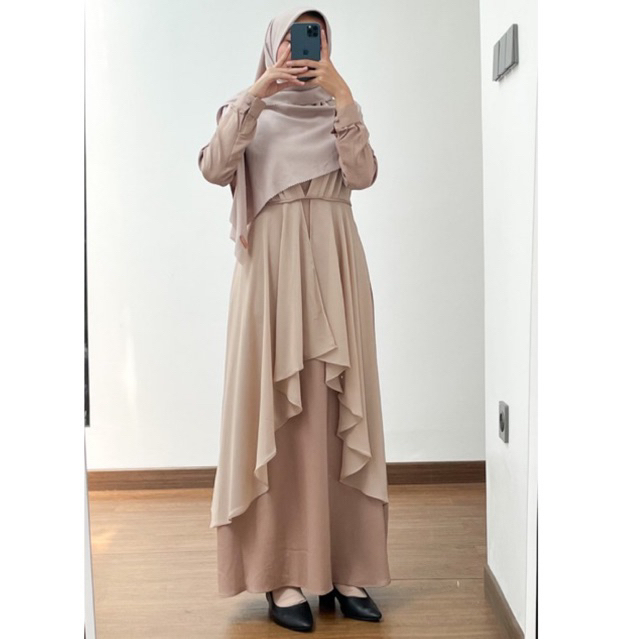 NIRMALA DRESS by hawacorner dress layer depan ceruti baby doll gamis kondangan busui friendly