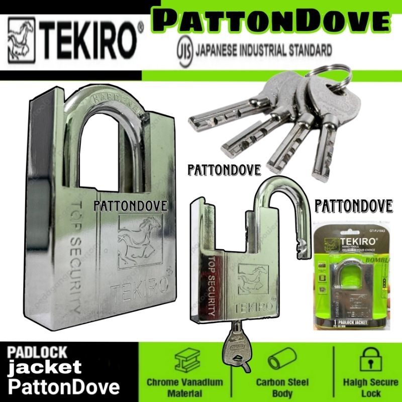 GEMBOK TEKIRO JAKET ORIGINAL PAGAR RUMAH PADLOCK JACKET