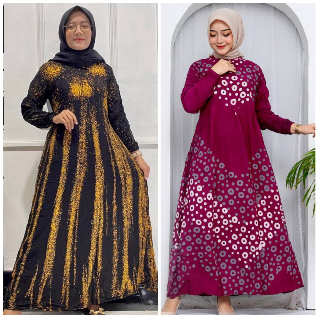 Batik Usman - Gamis Rayon Premium Gamis Twill Rayon - Daster Twill - Gamis Terbaru 2023 - Gamis Syari Lebaran