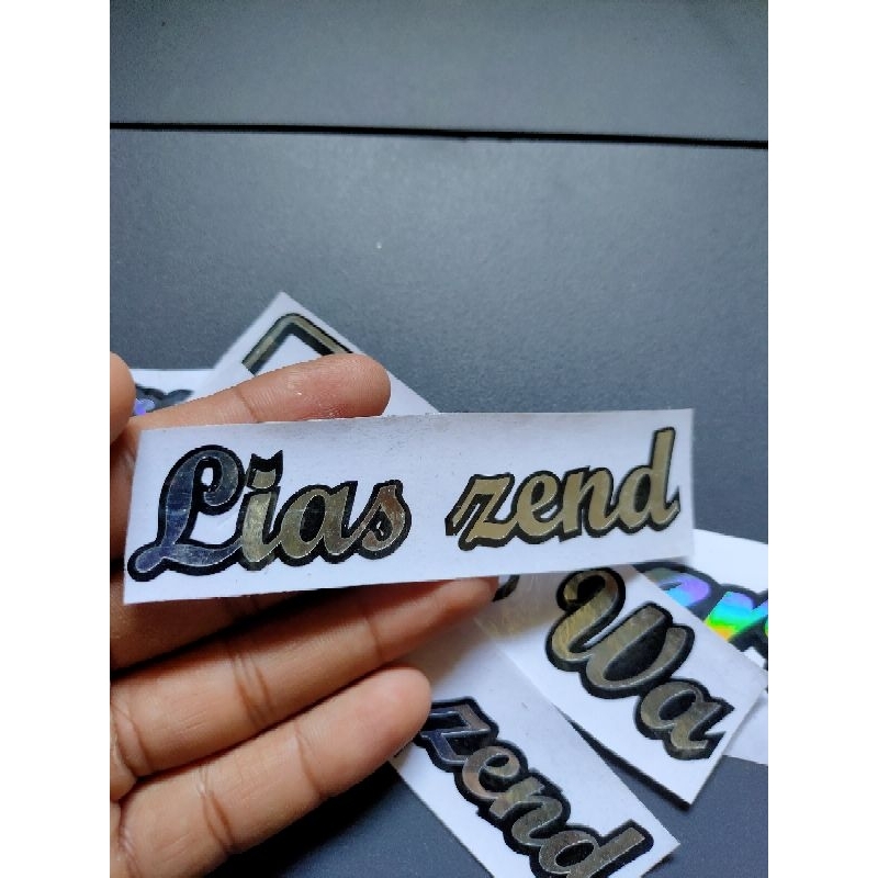 STIKER CUSTOM CUTTING WARNA SILVER LINE HITAM BISA REQUEST NAMA/TEXT SEMAUNYA.