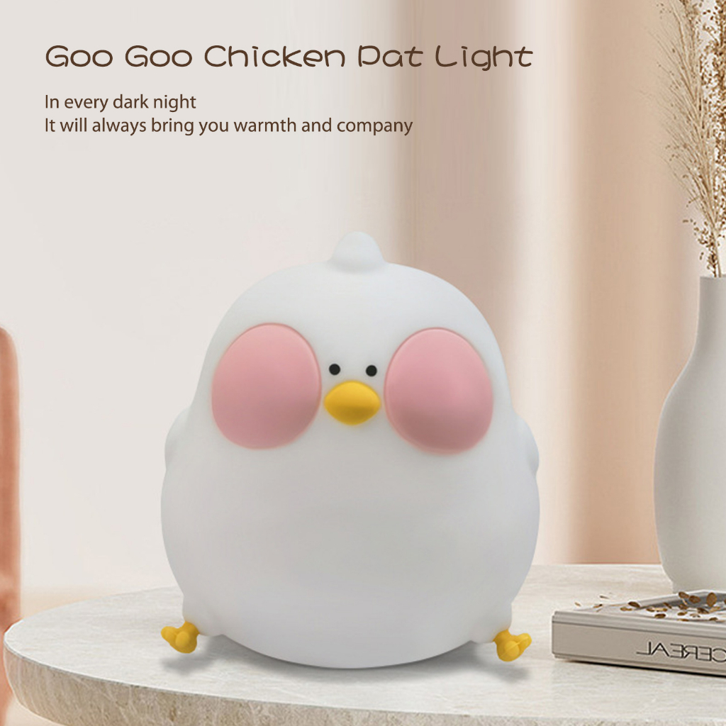 Lampu Tidur LED Model Ayam Soft Squeeze Colorful Warm White 1W - K-1150 - White