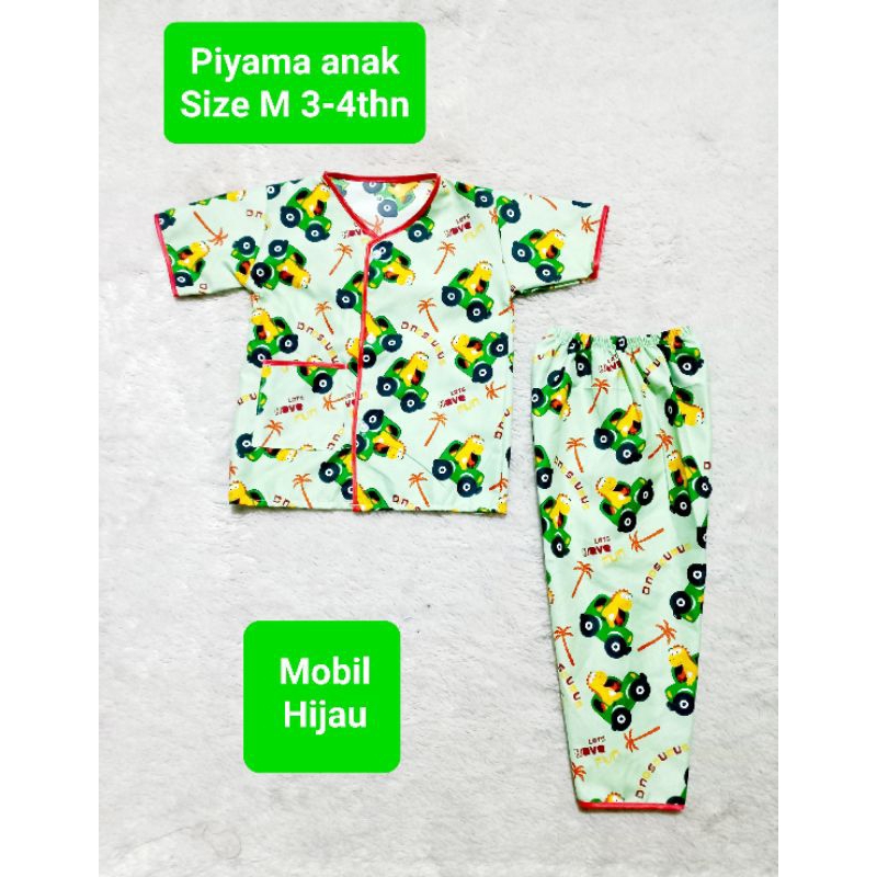 Piyama anak size M 3-4thn. #motif karakter. #COD. Bebas pilih motif. Grosir dan ecer. baju anak.