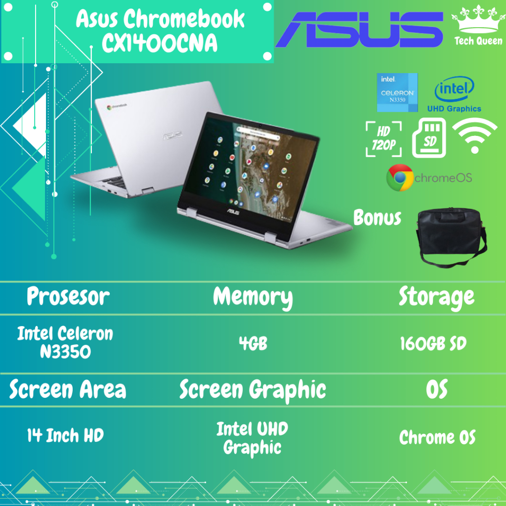 ASUS CX1400CNA CHROMEBOOK N3350 4GB 160GB 14.0 INCHI