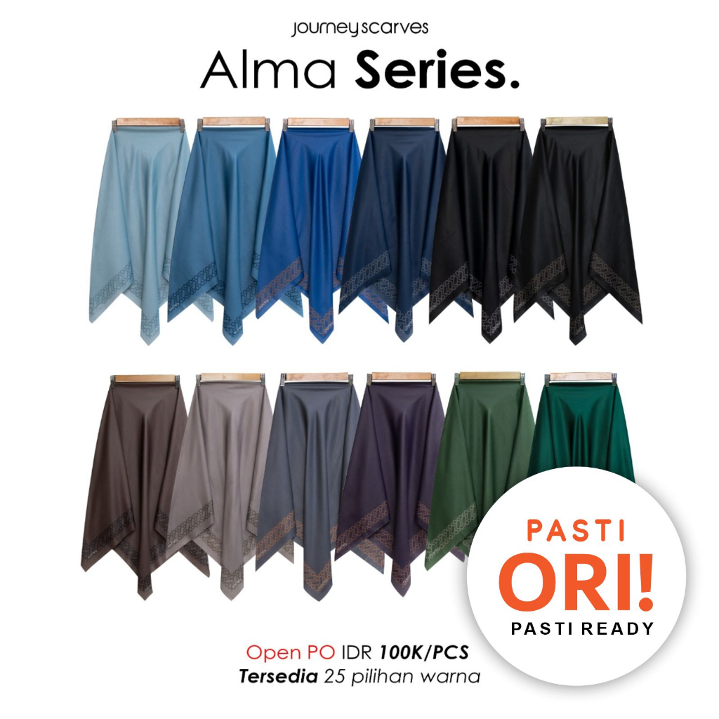 JILBAB JOURNEY SCARVES ORIGINAL ( ALMA SERIES TERBARU ) HIJAB JOURNEY SCARVES