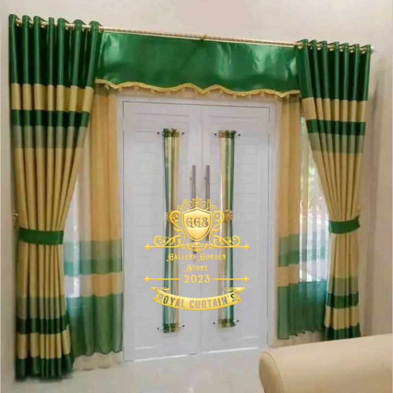 Gorden Blackout Gorden Import Original Gordeng Pintu Ruang Tamu Horden Jendela Panjang Hordeng Kaca 